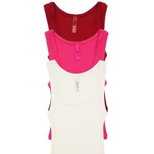 Brand new Skims Women's Red 'soft Lounge' Cotton Rib Tank Pack Of 3 size xs